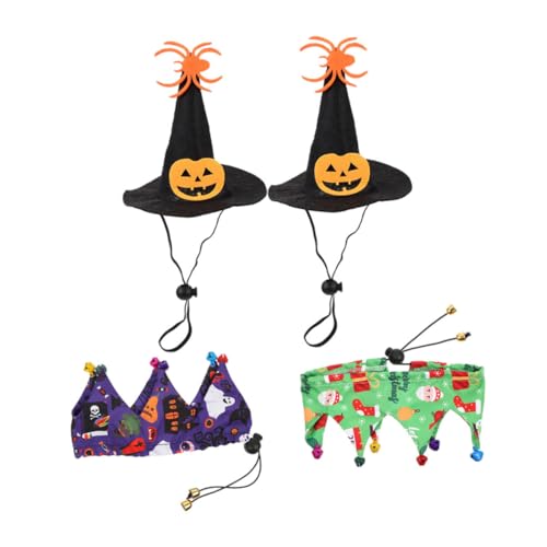 HANABASS 10 Sätze Halloween-Hut Halloween Costume Halloween Kleidung Halloween Outfit hundezubehör Tierhut Katze Halloween-Haustieranzug weihnachtsdeko Festival-Hundeschal Festivalhut Stoff von HANABASS