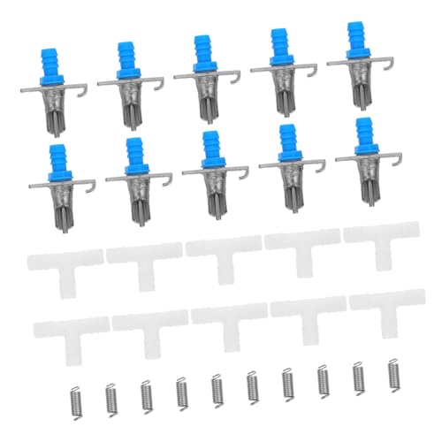 HANABASS 10 Sätze Kaninchen-Trinkschnabel Automatische Kaninchentränke meerschweinchen wasserspender hasentrinkflaschen trinkflasche Hasen wasserflasche Trinkgerät für Kleintiere Metall von HANABASS