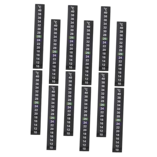 HANABASS Aquarium Thermometer Aufkleber Streifen 12 Pack Selbst-Adhesive Digitale Temperatur Gerät Für Aquarium von HANABASS