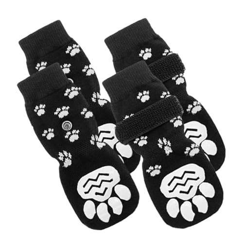 HANABASS 2 Paare Anti-Rutsch-Hundesocken Hundepullover klein Hundezehengriffe Zwinger Schuhe für hundepfoten Dog Socks Abriebfeste Baumwollsocken waschbare Socken aus Baumwolle Nylon von HANABASS