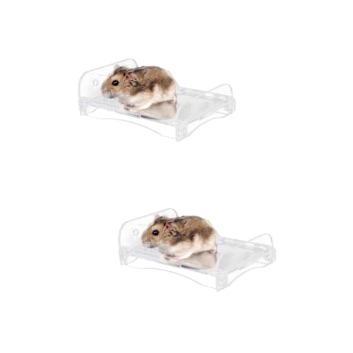 HANABASS 2 STK Hamster Coole Platte Futter für Meerschweinchenkäfige Kühlbett für Kaninchen Kaninchenmatte für Käfig Kühlmatte für kleine Hunde Haustier-Kühlplatte Kühlplatte aus Acryl von HANABASS