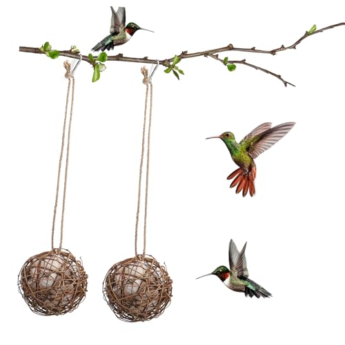 HANABASS Bird Toys 2 STK Sepak Takraw Papageienspielzeug Haustier Spielzeug Vogelspielzeug Rattanbälle Für Vögel Kolibri-häuser Für Draußen Spielzeug Für Vogelkäfige Zubehör Für Sittichkäfige von HANABASS