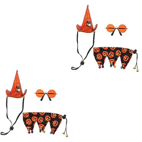 HANABASS 2 Sätze Haustier Hut tiermütze Dog Costume Tierhut hundekostüme Hund Katze Umhang Kostüm multifunktionaler Katzenhut schönes Hundekostüm verschleißfestes Katzenkostüm Stoff von HANABASS