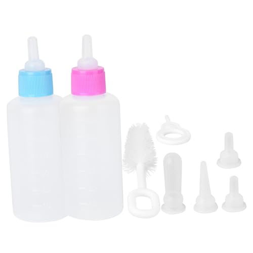 HANABASS 2 Sätze Pet Fütterungsflasche Set für Welpen und Kätzchen Auslaufsichere Aufzuchtflasche Praktische Trinkflasche für Haustiere und Blau Leicht und Tragbar HANABASS 2 Sätze Pet Fütterungsflasche Set für Welpen und Kätzchen Auslaufsichere Aufzuchtflasche Praktische Trinkflasche für Haustiere und Blau Leicht und Tragbar von HANABASS