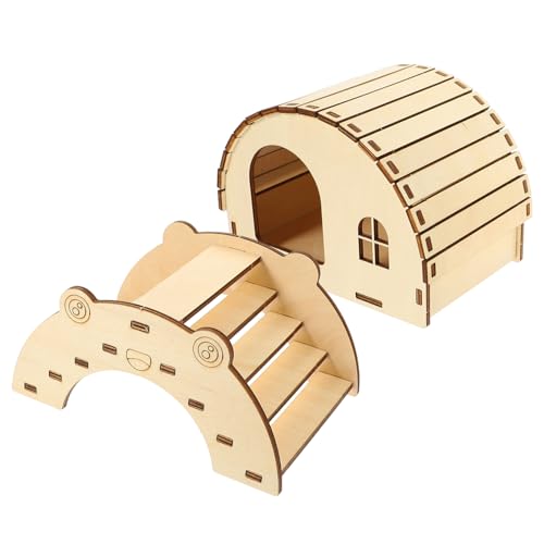 HANABASS 2stücke Hamster Holzhaus Brücke Spielzeug Einfacher Zusammenbau Natürlicher Holzmaterial Für Hamsterversteck Und Spielbereich Für Kleine Haustiere HANABASS 2stücke Hamster Holzhaus Brücke Spielzeug Einfacher Zusammenbau Natürlicher Holzmaterial Für Hamsterversteck Und Spielbereich Für Kleine Haustiere von HANABASS