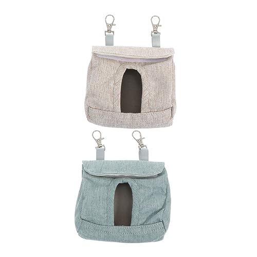 HANABASS 2 Stück Kaninchen-Heu-Tasche Hasen zubehör kaninchenzubehör Hamster Futtertasche Lebensmittelbeutel aufhängen Hasenheu Tiere Speicherbeutel Futtersack für Chinchillas Stoff von HANABASS