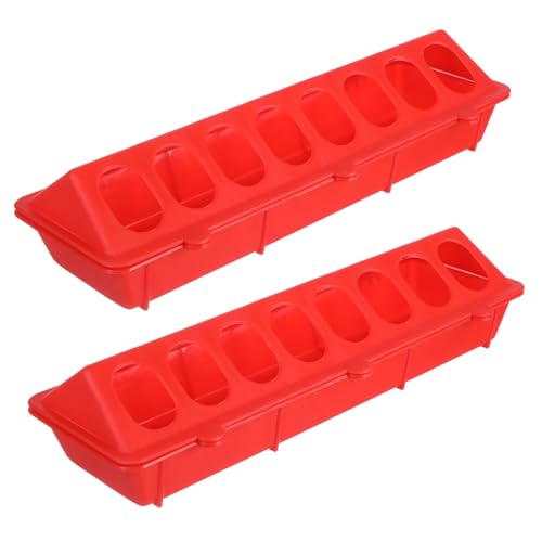 HANABASS Papagei Taube Fütterung Box 2pcs Taube Käfig Lebensmittel Trog Rot Einfach Zu Reinigen Installieren von HANABASS