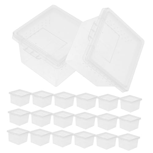 HANABASS 20pcs Clear Reptilile Box Insekt Spinnenzüchter Reptilienfall Reptilien -fütterungsbox Klare Reptilienbehälter von HANABASS