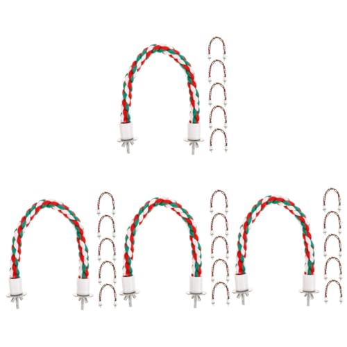 HANABASS 24 STK Papagei Spielzeug Vogel Stehendes Seil Seilstangen Für Vogelkäfige Kletterseil Für Papageien Vogel Seil Barsch Kletter-stehspielzeug Vogelspielzeug Vogelseil Baumwollseil von HANABASS