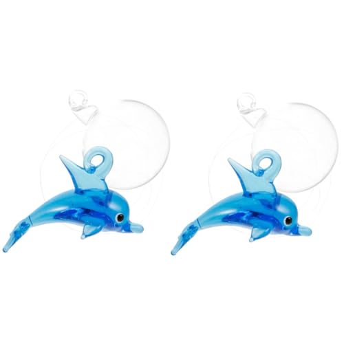 HANABASS 2St Aquarium Dekoration aquariumdeko glasfiguren Aquarium-Glasornament Meereswelt Glasdeko Aquarium Glasdekoration schwimmendes Aquarium schmücken Aquarium schwimmende Verzierung von HANABASS