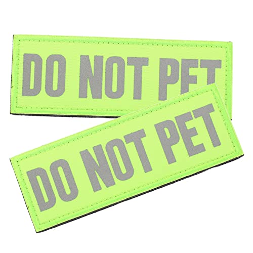 HANABASS 2St Dienst Hunde co Geschirr für mittelgroße Hunde Reflektierendes Hundegeschirr Gürtel Haken-Gurt-Patch geldschrank beemysafe Hundeweste Aufkleber Nicht streicheln Nylon Green von HANABASS