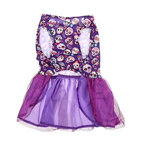 HANABASS 2St Halloween-Kleid für Haustiere Welpen-Halloween-Kleid Halloween-Kostüme für Hunde Dog Halloween Costume Dog Costume Halloween lustiges hundekleid Party-Haustierkleidung Violett von HANABASS