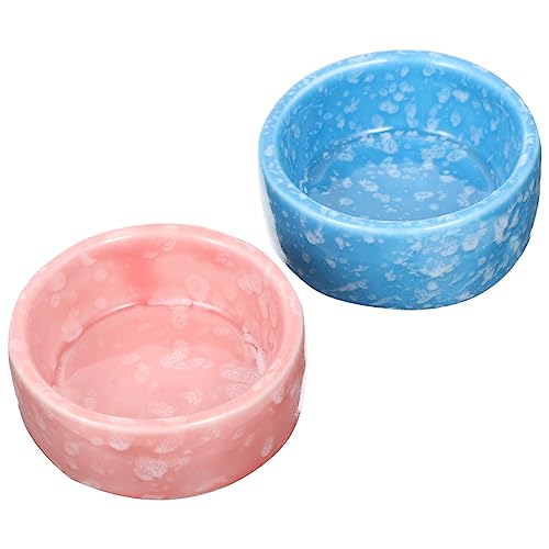 HANABASS 2St Hamsterschale aus Keramik krabbelnder Hamster Wasserhahn Beilage Hamster Spielzeughamster Düse Pet Water Bowl Hamster trinkflasche schleichtiere Rattenschüssel Hamstergericht von HANABASS