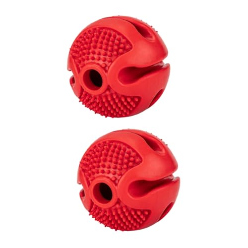 HANABASS 2St Haustier undichter Ball Interactive Dog Toys knete Spielzeug Hundebissspielzeug langsames Vorschubspielzeug Welpe Spielzeuge Hundekauspielzeug aus Gummi hundezug Spielzeug rot von HANABASS