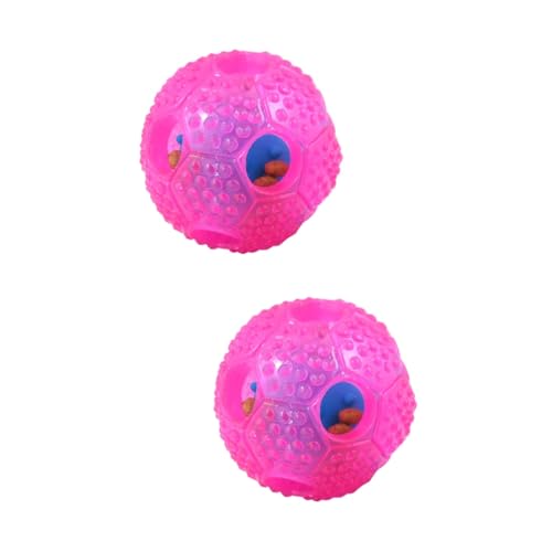 HANABASS 2St Leckerli-Spielzeug für Hunde Leckerli-Spender für Hunde Leckerliball für Hunde interaktives Spielzeug Interactive Toys Ball behandeln Leckerli abgebendes Hundespielzeug Rosa von HANABASS