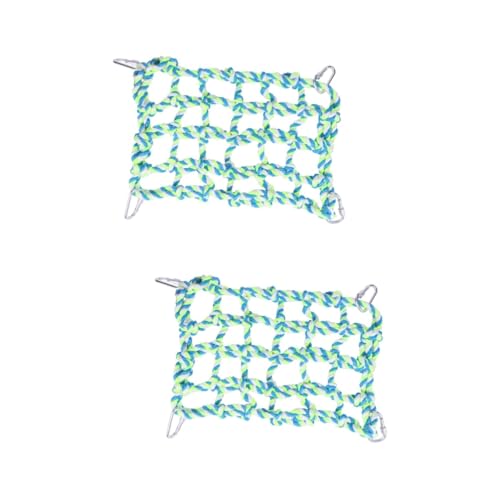 HANABASS 2St Spielzeug für Papageien Zubehör für Vogelkäfige Kletterringe für Vögel Vogelbissspielzeug Hamsterspielzeug aus Baumwollseil Kletternetz für Nagetiere Spielzeuge Vogelspielzeug von HANABASS