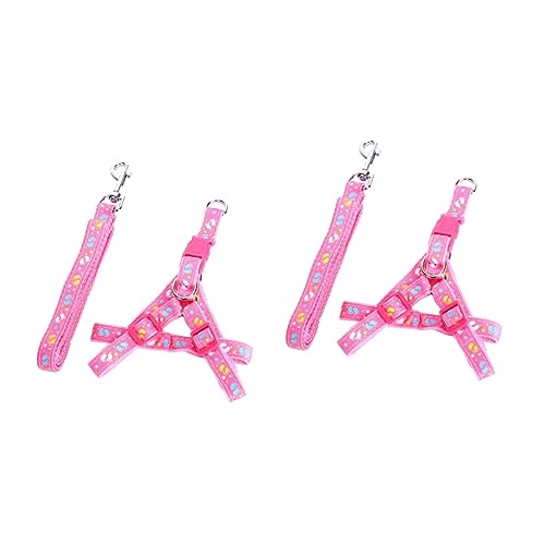 HANABASS 2St Trainingsseil für Hunde Hundehalsband Hundeleine Bequeme Haustierleine Laufleine für Haustiere pet Supplies Little Pets keilriemen Welpenhalsband Haustier-Traktionsseil Rosa von HANABASS