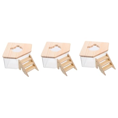 HANABASS 3 Sets Hamster Badewanne Sandkasten Kleintiere Badezimmer Rennmaus Badezimmer Hamster Badezimmer Rennmaus Sandbadewanne Rattenversteck Staubbad Für Kleine Chinchilla von HANABASS