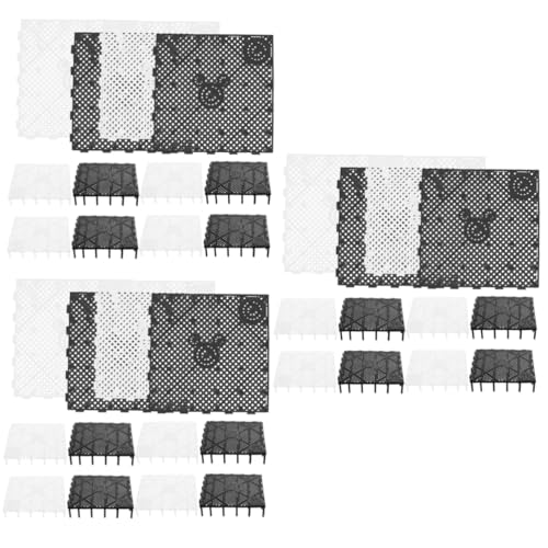 HANABASS 36 STK Bodenfilterplatte für Aquarien Aquarium Bodenfilter Aquarium Trennwand Kistenteiler Zubehör für Aquarien Tankteiler Trenngitter aus Kunststoff unteres Trennnetz Plastik von HANABASS