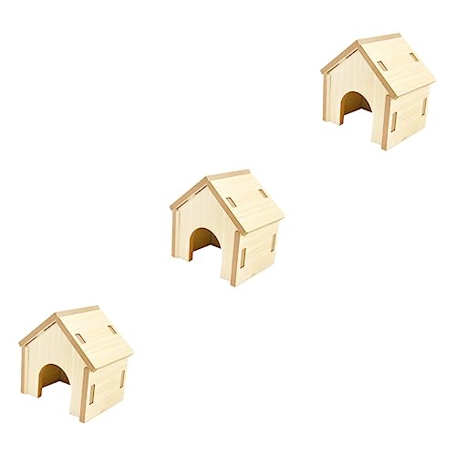 HANABASS 3St Hamsternest Hamster Spielzeug hamsterspielzeug Hamster Furniture Hamster Hideout Hamster Shelter Hamsterplattform Spielzeug für Sittiche Hamster Versteck Heimtierbedarf Khaki von HANABASS