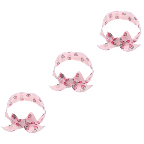 HANABASS 3St Haustierhalsband Hunde kühlung Hunde abkühlung Hunde-Sabber-Lätzchen Nackenkühler lila Hund Welpenhalsband Schal Kühlhalsband für Welpen kühlende Nackenwickel Polyester Rosa von HANABASS