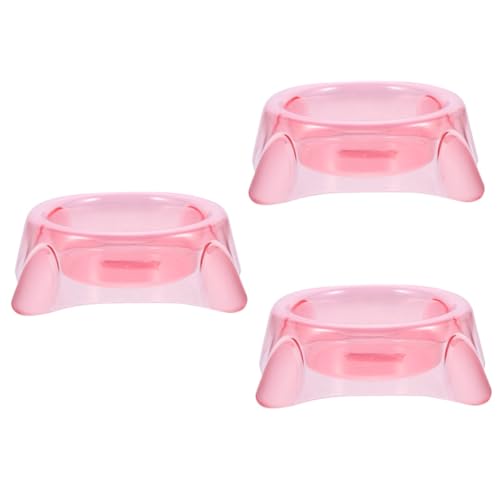 HANABASS 3St hundefutternapf hundenapf pet Bowl Katzennäpfe Katzennapf erhöht gekippt Futternapf für Katzen Futternapf für Hunde Hundenäpfe Futterautomat für Haustiere Hundebedarf Abs Rosa von HANABASS