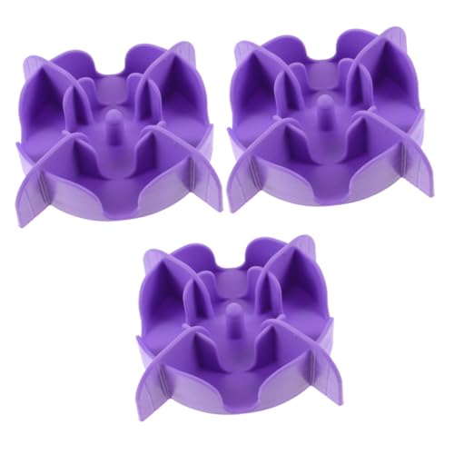 HANABASS 3St langsamer Zubringer Suction Cup saugnäpfe Futterball Hundenapf Futternapfeinsatz für Langsamfutter für Hunde Pet Bowl Slow Feeder Langsamer Futternapf für Haustiere Kieselgel von HANABASS