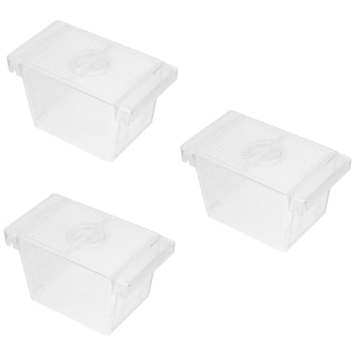 HANABASS 3st Brutkasten Für Frittierboxen Acrylbox Fisch-isolationsfall Trennnetz Für Aquarien Aquarium Kindergarten Betta-Aquarium Mit Trennwand Aquarienfische Aquariumzubehör Plastik von HANABASS