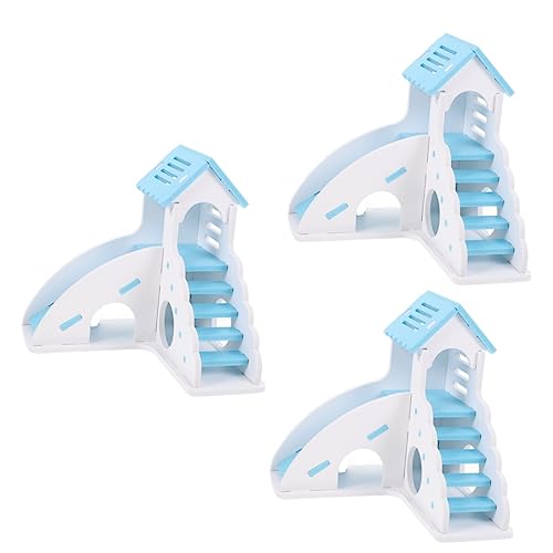 HANABASS 3st Hamster-Spielzeug Hamster Verstecken Rattenversteck Spielzeug Tierkäfig Versteckhaus Für Hamster Igel Spielzeug Kleintierleiter Beißen- Nest Hamster-verstecknest PVC Sky-Blue von HANABASS