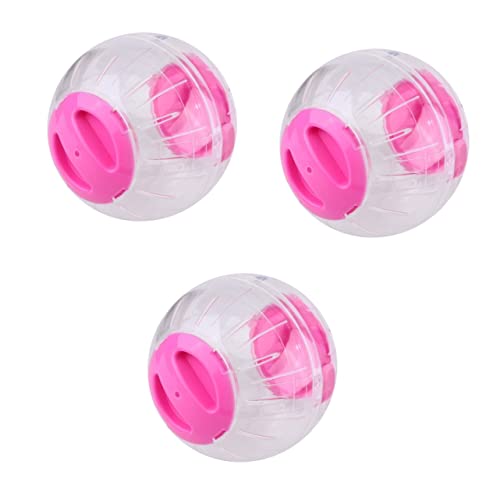 HANABASS 3st Hamsterspielzeug Zubehör Tier Rad Hamstersport Hamster Für Zwerghamster Mini Kaninchenspielzeug Gegen Langeweile Hamster Hund Spezielles Spielzeug Kleiner Hamster Ball Rosa von HANABASS