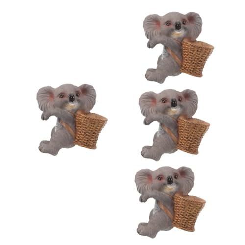 HANABASS 4 Stück Realistische Koala-Figur Für Aquarium Dekoratives Tank-Ornament Landschafts-Koala-Statue Sicheres Harzmaterial Koala- Für Zuhause von HANABASS