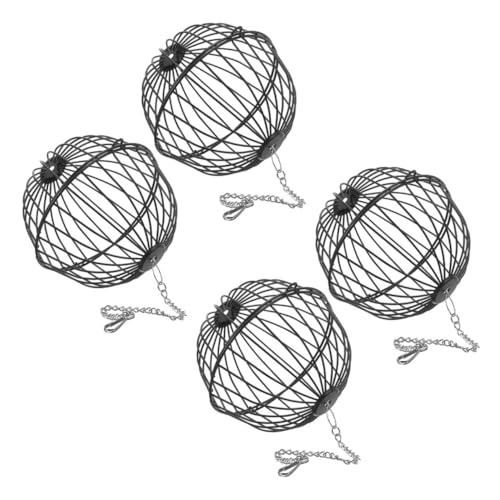 HANABASS 4 Stück Hamsterkäfig Hamsterball kleintierspielzeug Futterball für Kaninchen Futterautomat für Guinea-Heu Meerschweinchen Heu Futterspender Spielzeug Grasfutterspenderball von HANABASS