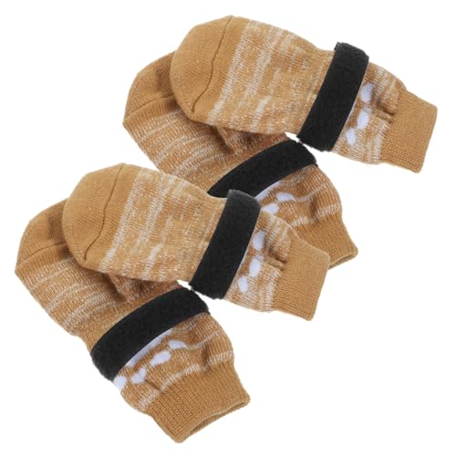 HANABASS 4 Stück Haustier Socken Pfote Tragbare Hundesocken Waschbare Hundesocken Kompakte Hundesocken Kompakte Haustiersocken Waschbare Haustiersocken Welpenbedarf Hundezubehör Baumwolle von HANABASS