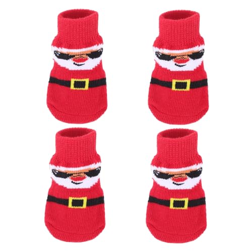 HANABASS Haustier Socken Weihnachten Hund Santa Socken Warme Elastische für von HANABASS