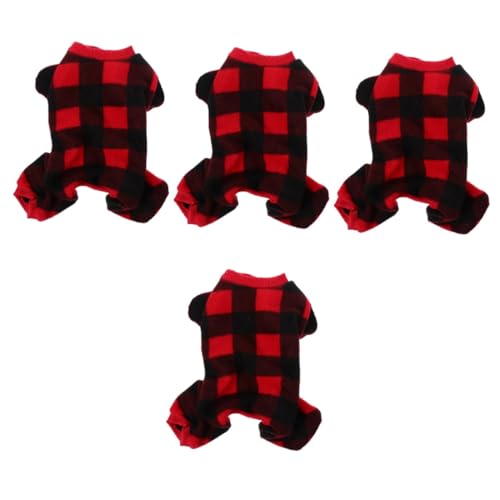 HANABASS 4 Stück Hundepullover Mantel für Hunde klein Puppy Hunde Bekleidung hundeaccessoires Winterjacke für Hunde warme Welpenweste thermische Welpenweste Heimtierbedarf Hundeweste Vlies von HANABASS