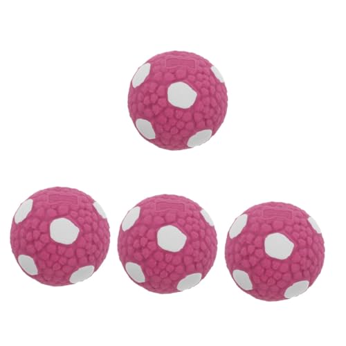 HANABASS 4 Stück Hundespielzeugball Outdoor Spielset Hundebälle Welpen Kauspielzeug Welpenball Quietschende Bälle Für Hunde Große Bälle Für Hunde Zum Apportieren Hundekauspielzeug von HANABASS