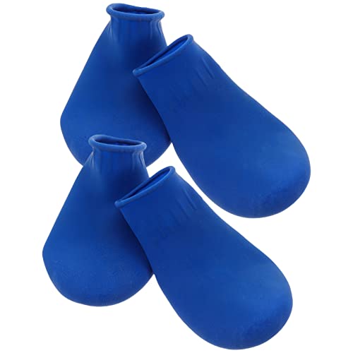 HANABASS 4 Stück Stiefel Für Hunde Regenschuhe Für Hunde Keine Hundesocken Welpe Hundepflegetisch Verhindern rutschfeste Socken Hundestiefel Hundeschuhe Bausatz Booties Für Hunde Pfote Blue von HANABASS