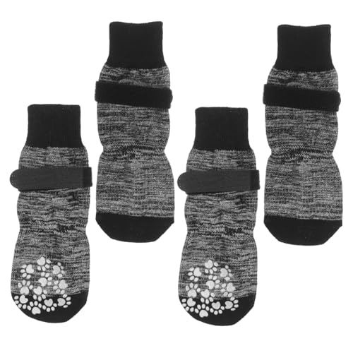 HANABASS 4 Stücke Hund Socken Warme Haustier Pfote Socken Nicht-Hund Socken für Hunde Baumwolle Socken für von HANABASS