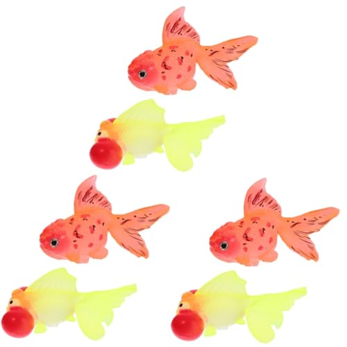 HANABASS 6 STK Leuchtendes simuliertes Gold tropischer Fisch leuchtende Aquariendekoration Aquarium Dekoration Leuchtende Fischdekoration künstlicher leuchtender Fisch Fischspielzeug von HANABASS