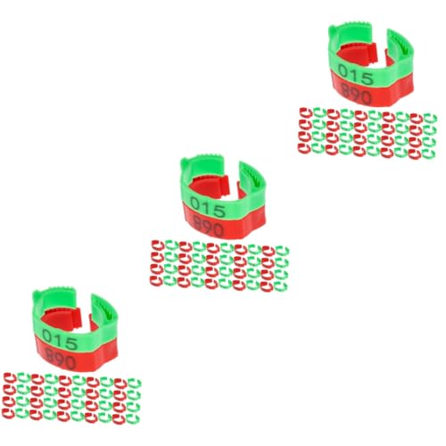 HANABASS 600 STK Beinringe Geflügelmarkierungsschnalle Geflügel-Fußkettchen Geflügelfüße Ringe Hähnchenschenkel-Tags Beinbänder zur Identifizierung von Hühnern Taubenfüße klingeln Plastik von HANABASS