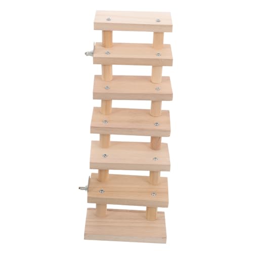 HANABASS Hamster Holzleiter Spielbrücke Bissfest Kleintierspielzeug für Hamster Chinchilla Meerschweinchen Kleintier Klettergerüst Haustier Trainingsspielzeug HANABASS Hamster Holzleiter Spielbrücke Bissfest Kleintierspielzeug für Hamster Chinchilla Meerschweinchen Kleintier Klettergerüst Haustier Trainingsspielzeug von HANABASS