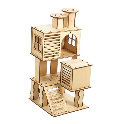 HANABASS Hamster Platform Haustier Villa Kreative Leiter Rutsche Haustier Spielplatz Lebensraum von HANABASS