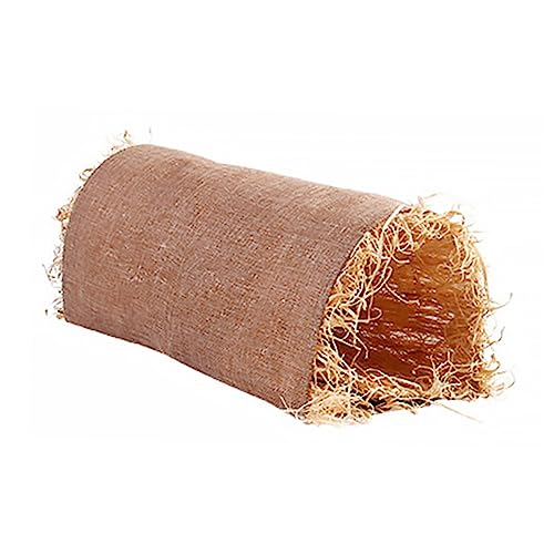 HANABASS Hamster Tunnel nagerhaus Hasen Handgefertigtes Tierbett kaninchenspielzeug Tier- coop Versteck Rennmaus Hundebett Haustiernest Hamsternest Leinen- Khaki von HANABASS