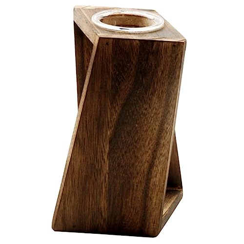 HANABASS Holzständer für Pflanzen Terrarium mit Glasvase Pflanzstation für Luftpflanzen Wohn und Büromöbel und Elegant für Verschiedene Pflanzenarten HANABASS Holzständer für Pflanzen Terrarium mit Glasvase Pflanzstation für Luftpflanzen Wohn und Büromöbel und Elegant für Verschiedene Pflanzenarten von HANABASS