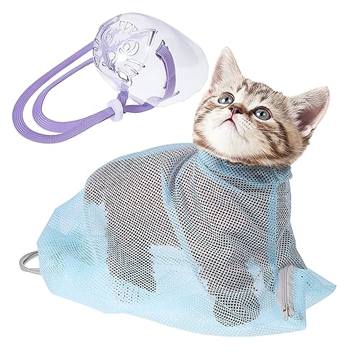 HANABASS Katzen-duschtasche Katzenspielzeug Abs Bausatz Katze Waschtasche Gel Badende Wurf Katzenwasserspender Netz Katzenpflegetasche Katzenhalter Zum Katzenkäfig Haustier Gießen Pp von HANABASS