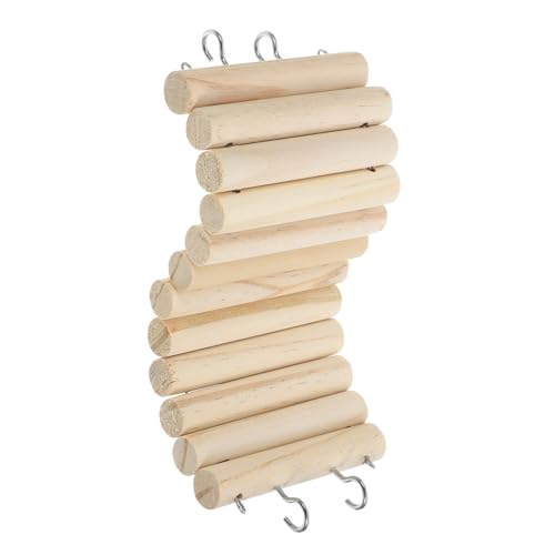 HANABASS Leiterzaun Hamster gehege hamstergehege Hamster Foldable Toy Hamster Toy Set Zwinger Heu hamsterkäfig Mehrzweckzaun aus Holz meerschweinchen versteck hölzern Khaki von HANABASS