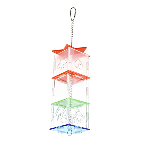 HANABASS Papagei Acryl Feeder Fütterungsbox Papagei Vogel Feeder Hanging Futterspielzeug von HANABASS