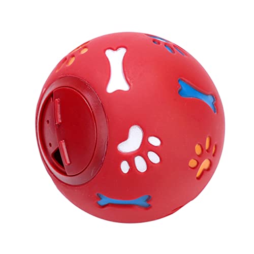 HANABASS Trainingsmaterial Hunde-Puzzle-Spielzeugball Hundesnacks für kleine Hunde Plüschtiere Hundefutter kreativ Spielzeug Haustiere Plüschfigur Spielzeug Hund leckt Futter Spielzeug rot von HANABASS