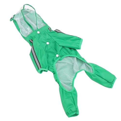 HANABASS Wasserdichter Hunderegenmantel Vlies Regenmäntel Für Hunde Welpenmantel Hundeponcho Hund Regen Hut Trockenmantel Für Hunde Regenponcho Regenmantel Für Hund Green Polyester von HANABASS