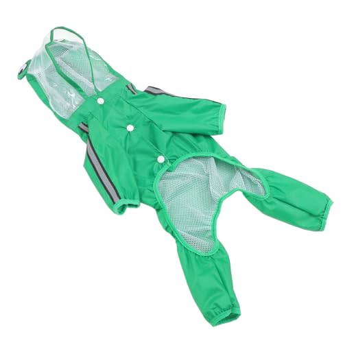 HANABASS Wasserdichter Hunderegenmantel wasserdichte Kleidung Für Welpen Wasserdichter Hundeponcho Welpenmantel Regenmäntel Für Hunde Hund Poncho Regenmantel Hundebekleidung Green Polyester von HANABASS